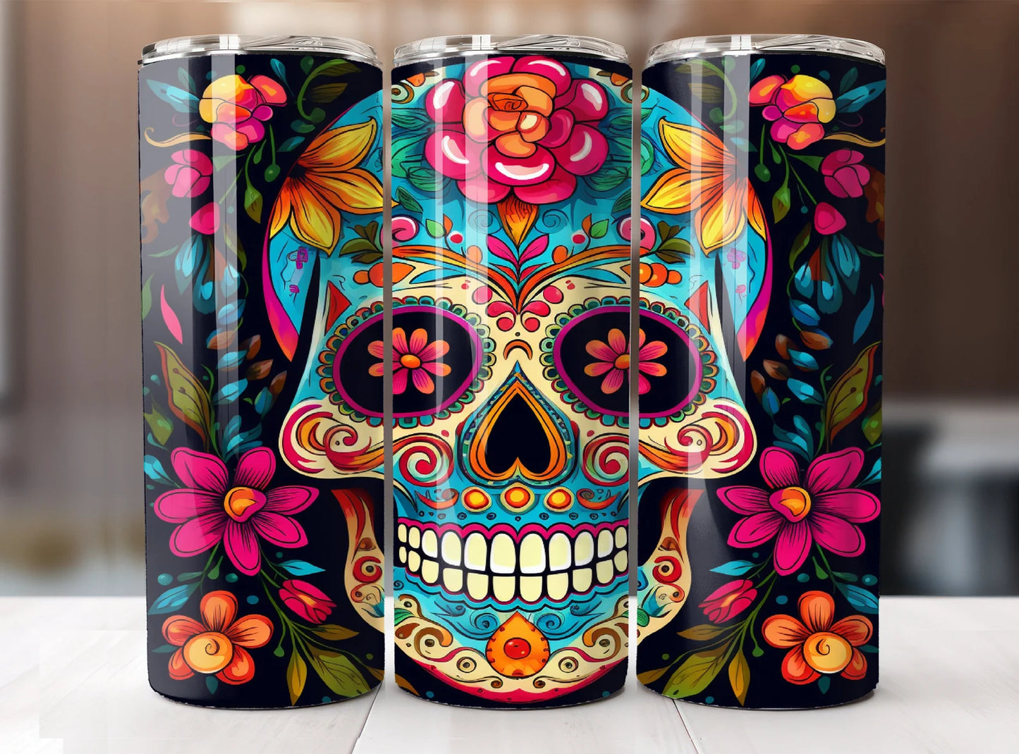 Sugar Skull Tumbler
