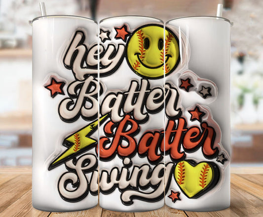 3D Hey Batter Batter Swing Tumbler