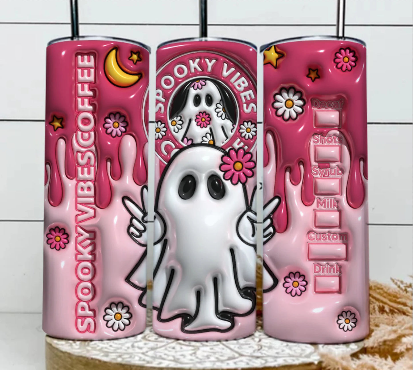 3D Spooky Vibes Tumbler