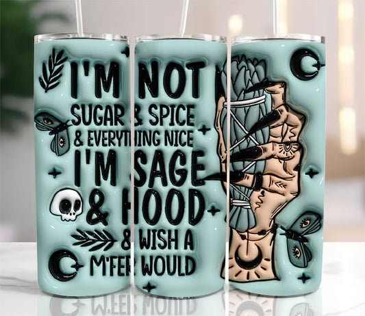 3D Sage and Hood Tumbler