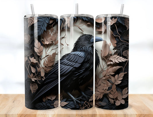 3D Raven Tumbler